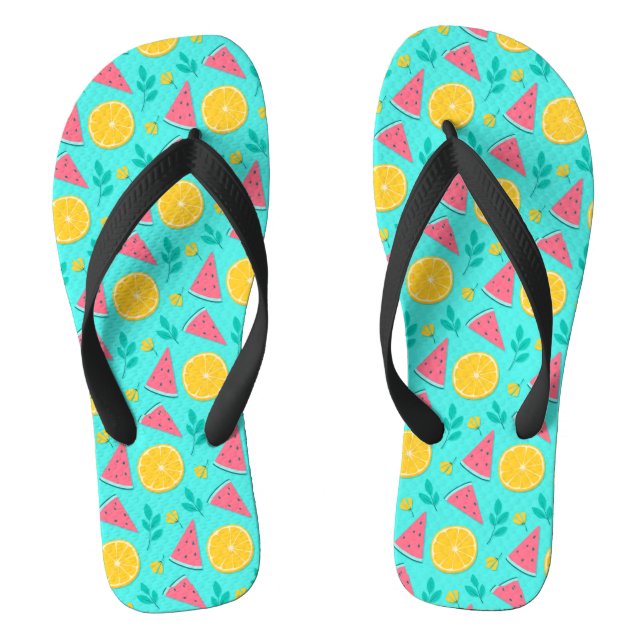 Tropical Fruit Design Flip Flops (Footbed)