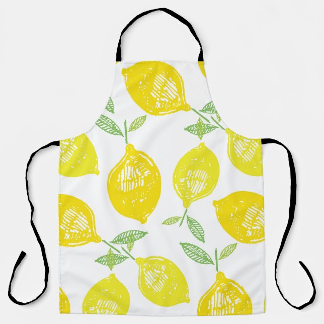 Tropical Fruit Doodle Pattern Apron (Front)
