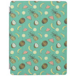 Tropical Fruit Doodle Pattern iPad Smart Cover