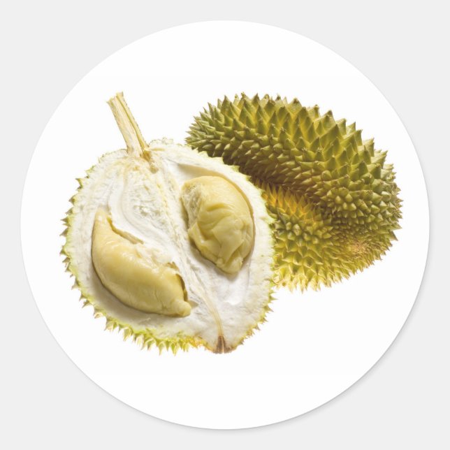 Tropical fruit - Durian Classic Round Sticker (Front)
