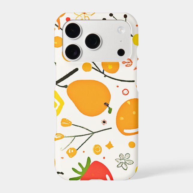Tropical Fruit Fiesta Pattern Iphone Case (Back)