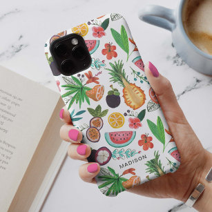 Tropical fruit girly all-over print iPhone 12 case