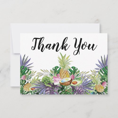 Tropical Fruit  Greenery Shower Thank You