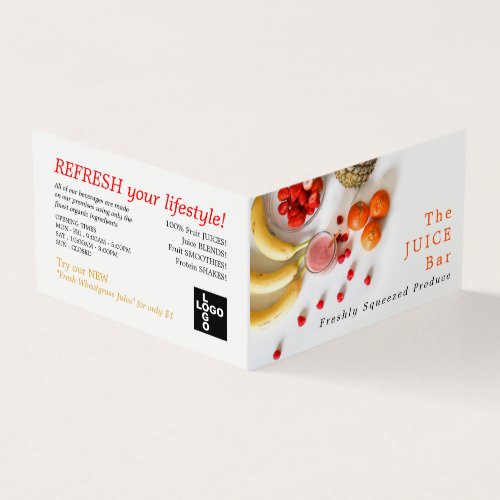 Tropical Fruit Juice Bar Detailed Business Card