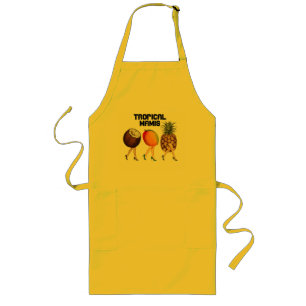 Tropical Fruit Ladies Cartoon Quote-Tropical Mamis Long Apron