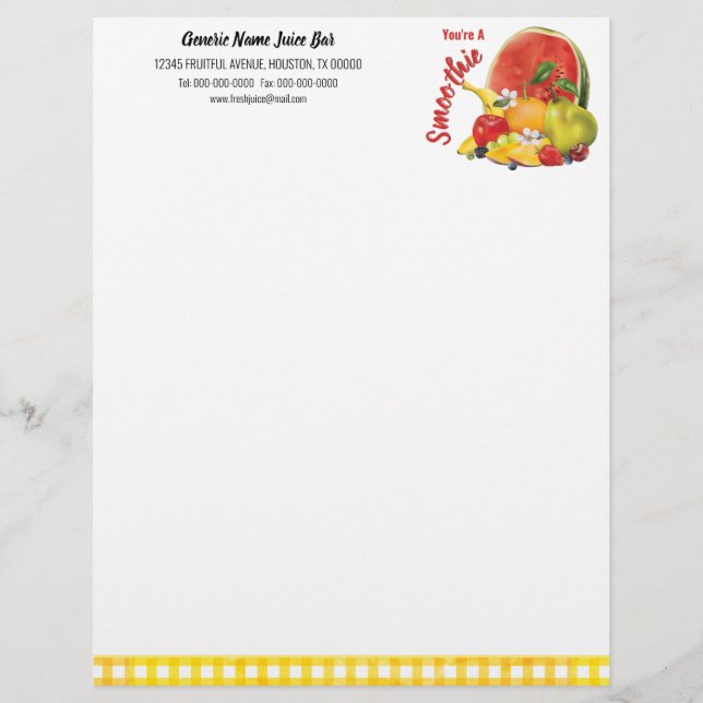 Tropical Fruit Letterhead (Front)