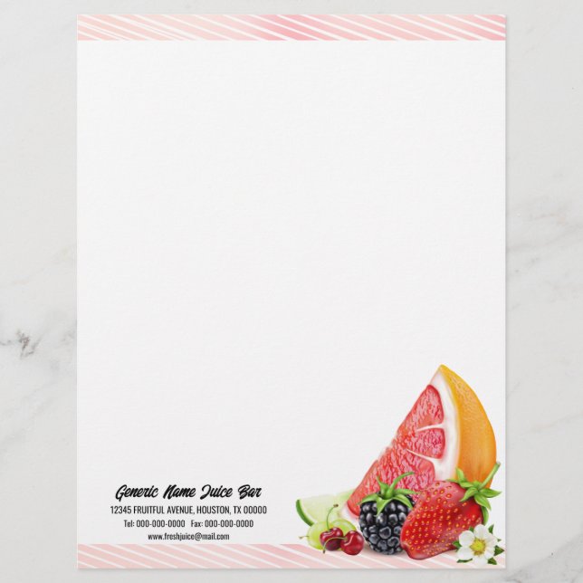 Tropical Fruit Letterhead (Front)