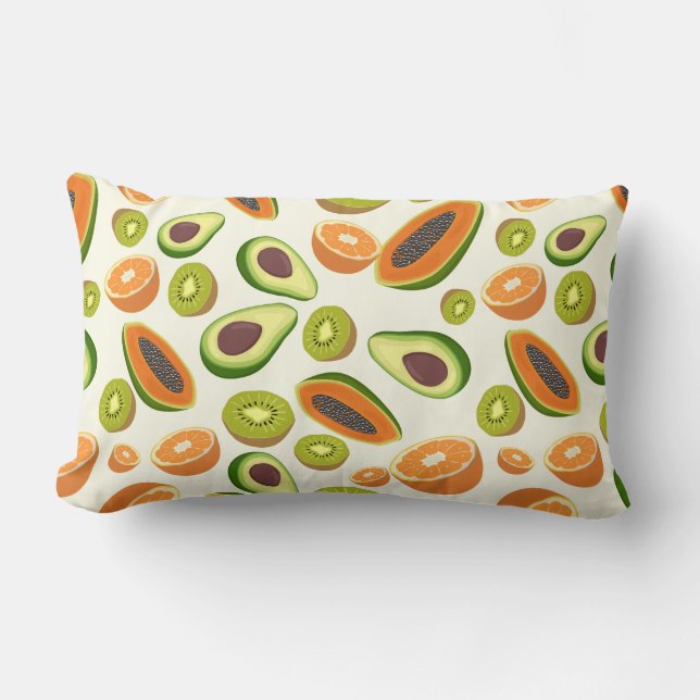 Tropical Fruit Lumbar Pillow (Front)