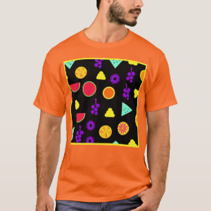 Tropical Fruit Neon Paradise Pattern T-Shirt