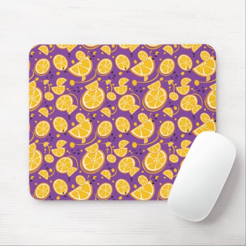 Tropical Fruit Orange Slices Fruity Fun Mouse Pad