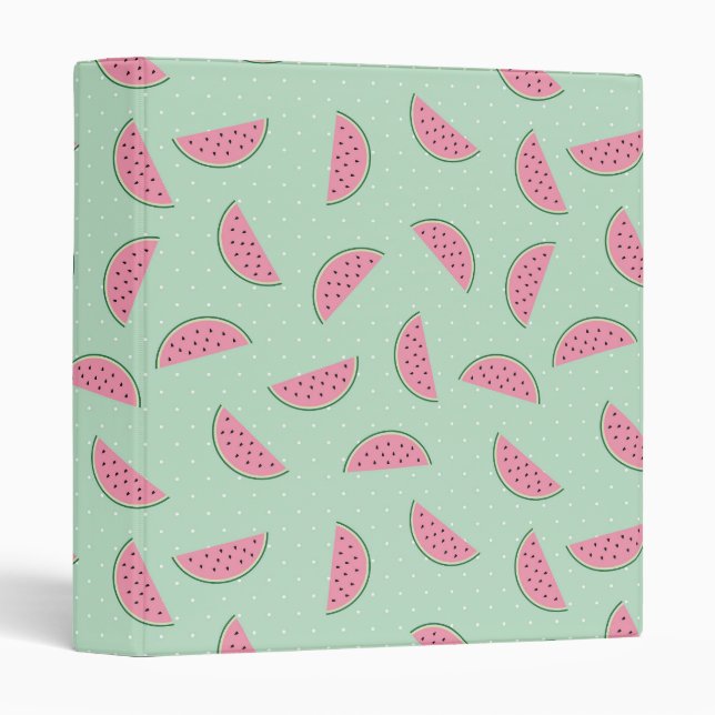 Tropical Fruit Paint Splatter Pattern 3 Ring Binder (Front/Spine)