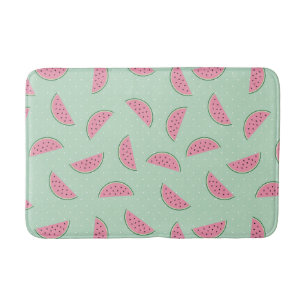 Tropical Fruit Paint Splatter Pattern Bathroom Mat