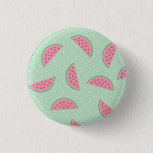 Tropical Fruit Paint Splatter Pattern Button