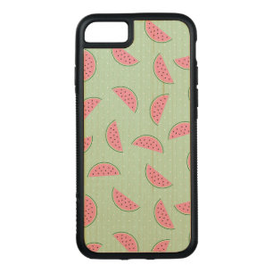 Tropical Fruit Paint Splatter Pattern Carved iPhone 8/7 Case