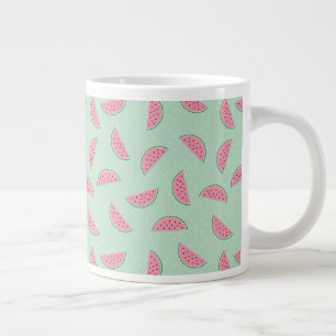 Tropical Fruit Paint Splatter Pattern Giant Coffee Mug