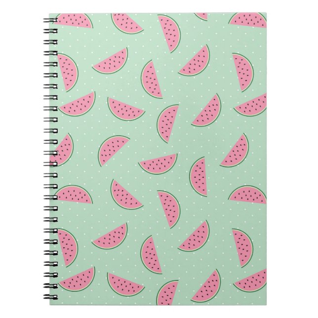 Tropical Fruit Paint Splatter Pattern Notebook (Front)