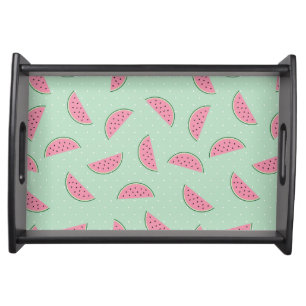 Tropical Fruit Paint Splatter Pattern Serving Tray
