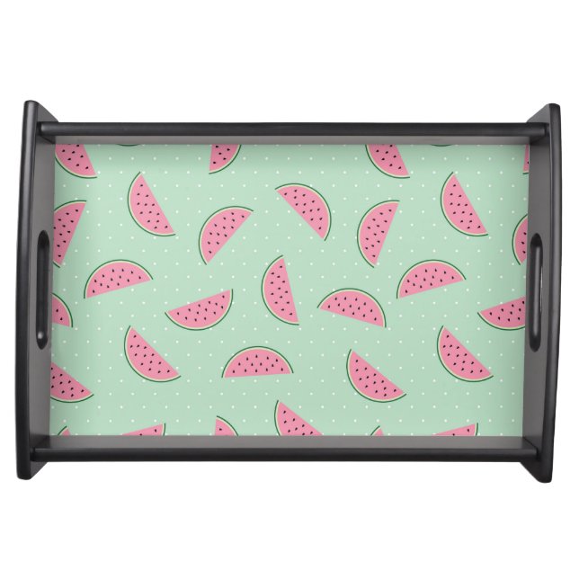 Tropical Fruit Paint Splatter Pattern Serving Tray (Front)