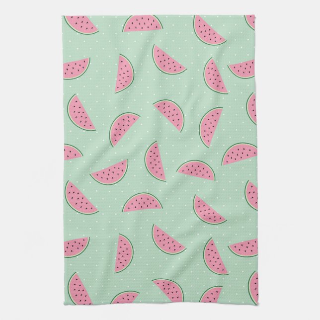 Tropical Fruit Paint Splatter Pattern Towel (Vertical)