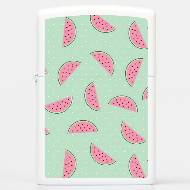 Tropical Fruit Paint Splatter Pattern Zippo Lighter (Front)