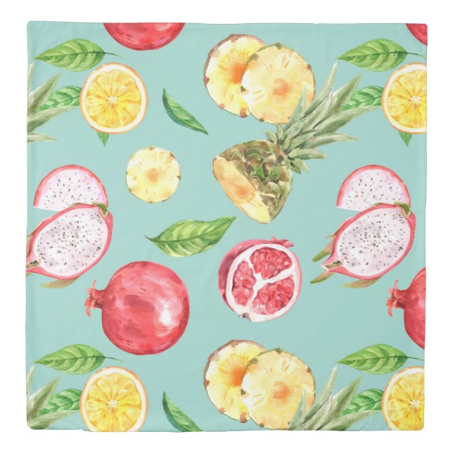 Tropical Fruit Pattern Duvet Cover (Front)