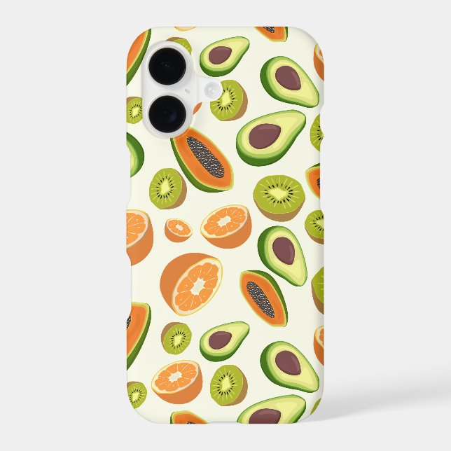 Tropical Fruit Pattern Iphone Case (Back)