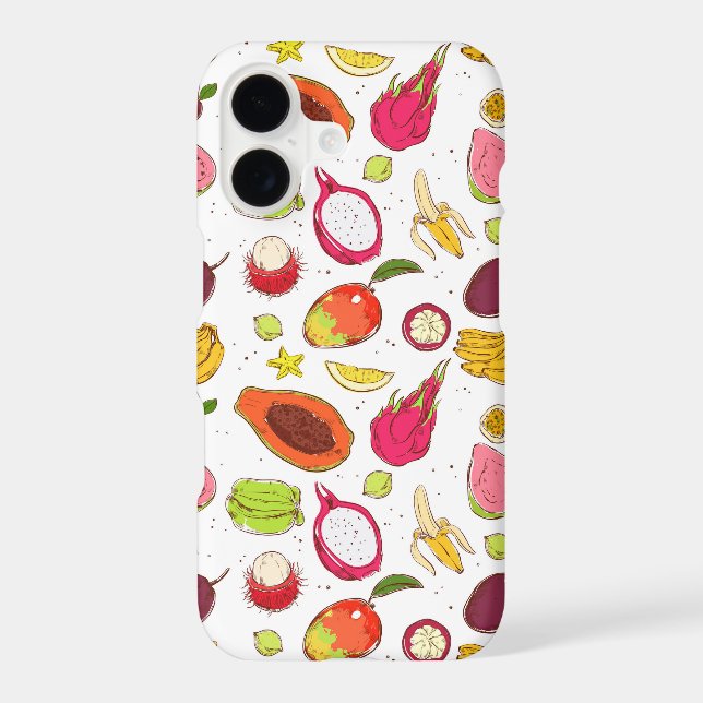 Tropical Fruit Pattern Iphone Case (Back)