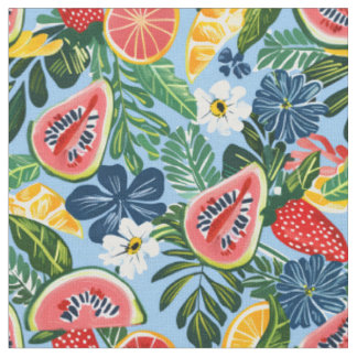 Tropical Fruit Pattern | Seamless Summer Botanical Fabric