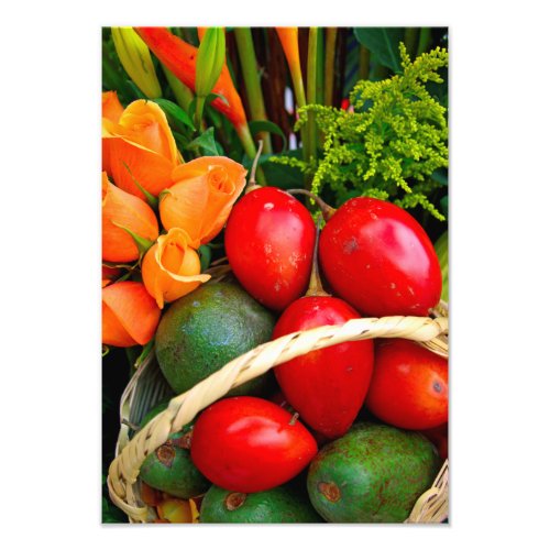 Tropical fruit photo print