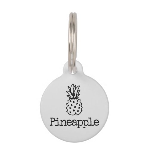 Tropical Fruit Pineapple Pet ID Tag