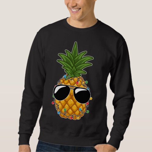 Tropical Fruit Pineapple Sunglasses Christmas In J Sweatshirt