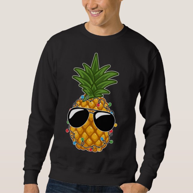 Tropical Fruit Pineapple Sunglasses Christmas In J Sweatshirt (Front)