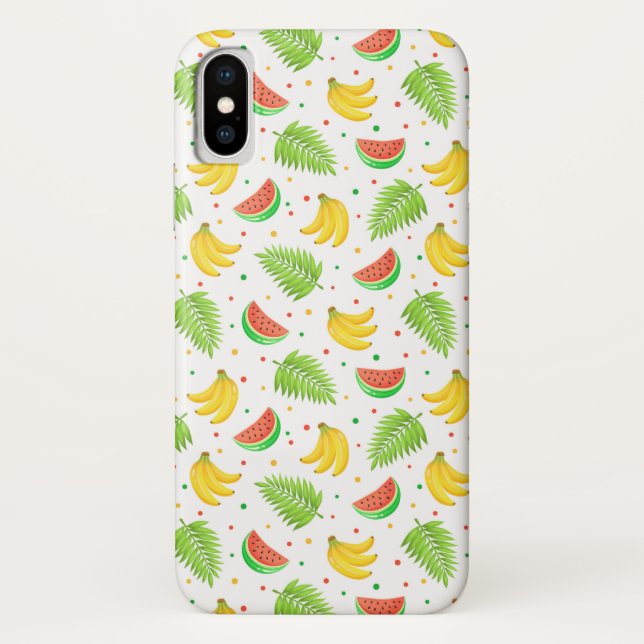 Tropical Fruit Polka Dot Pattern Case-Mate iPhone Case (Back)