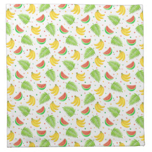 Tropical Fruit Polka Dot Pattern Cloth Napkin