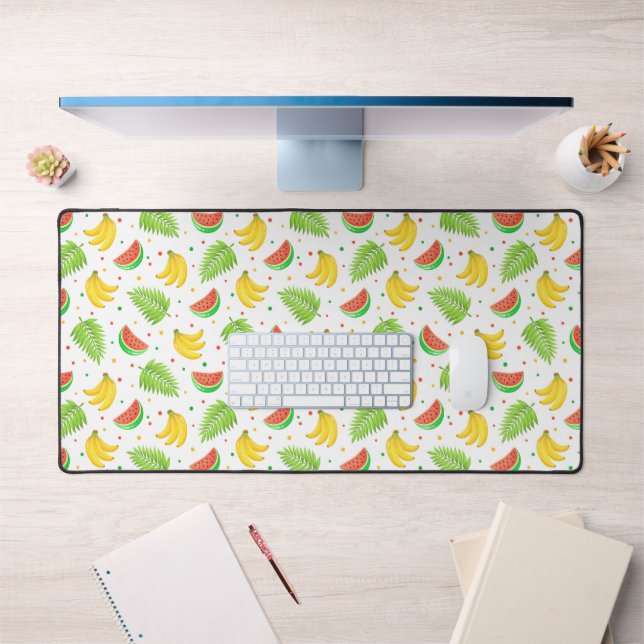 Tropical Fruit Polka Dot Pattern Desk Mat (Office 1)