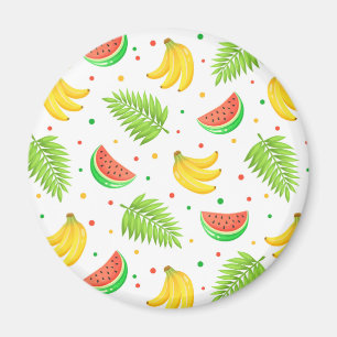 Tropical Fruit Polka Dot Pattern Magnet