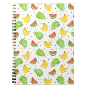 Tropical Fruit Polka Dot Pattern Notebook