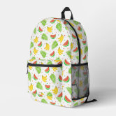 Tropical Fruit Paint Splatter Pattern Printed Backpack | Zazzle display picture 1