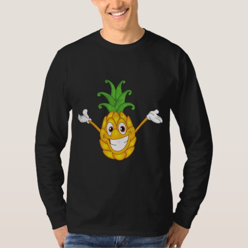 Tropical Fruit Pun Happy Pineapple Sweet Fruits T_Shirt