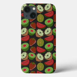 Tropical fruit seamless pattern colorful iPhone 13 case