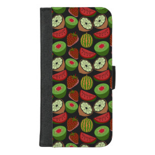 Tropical fruit seamless pattern colorful iPhone 8/7 plus wallet case