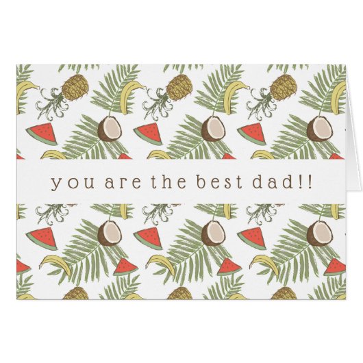 Tropical Fruit Sketch Pattern Cards (Front Horizontal)