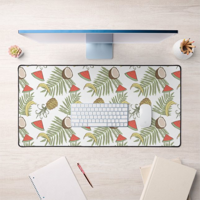 Tropical Fruit Sketch Pattern Desk Mat (Office 1)