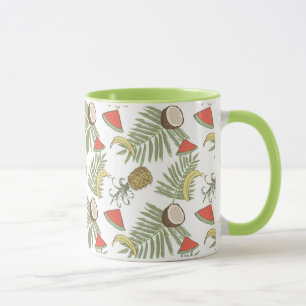 Tropical Fruit Sketch Pattern Mug