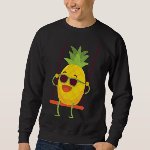 Tropical Fruit Swinger Swinging Pineapple Sweatshirt