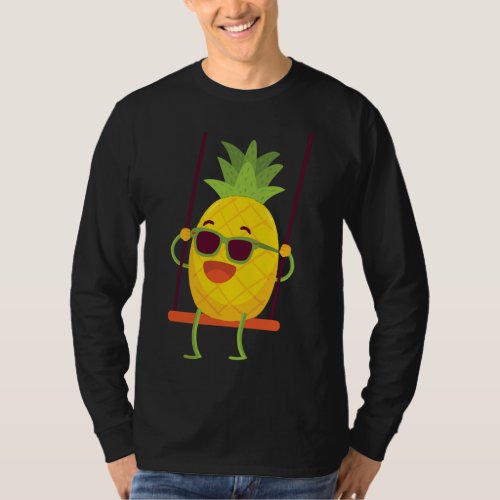 Tropical Fruit Swinger Swinging Pineapple T_Shirt