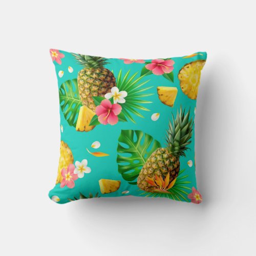 Tropical Fruit Throw Pillow