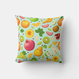 Tropical Fruit Throw Pillow