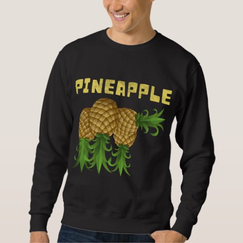 Tropical Fruit Upside Down Pineapple Swinger Beach Sweatshirt