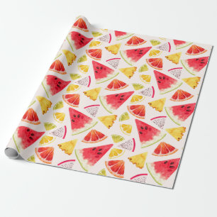 Tropical fruit wrapping paper